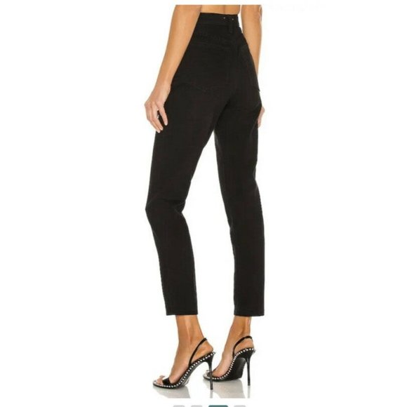 WeWoreWhat The Danielle Crystal Straight in Black Jeans Revolve NWOT $168 - Picture 7 of 7